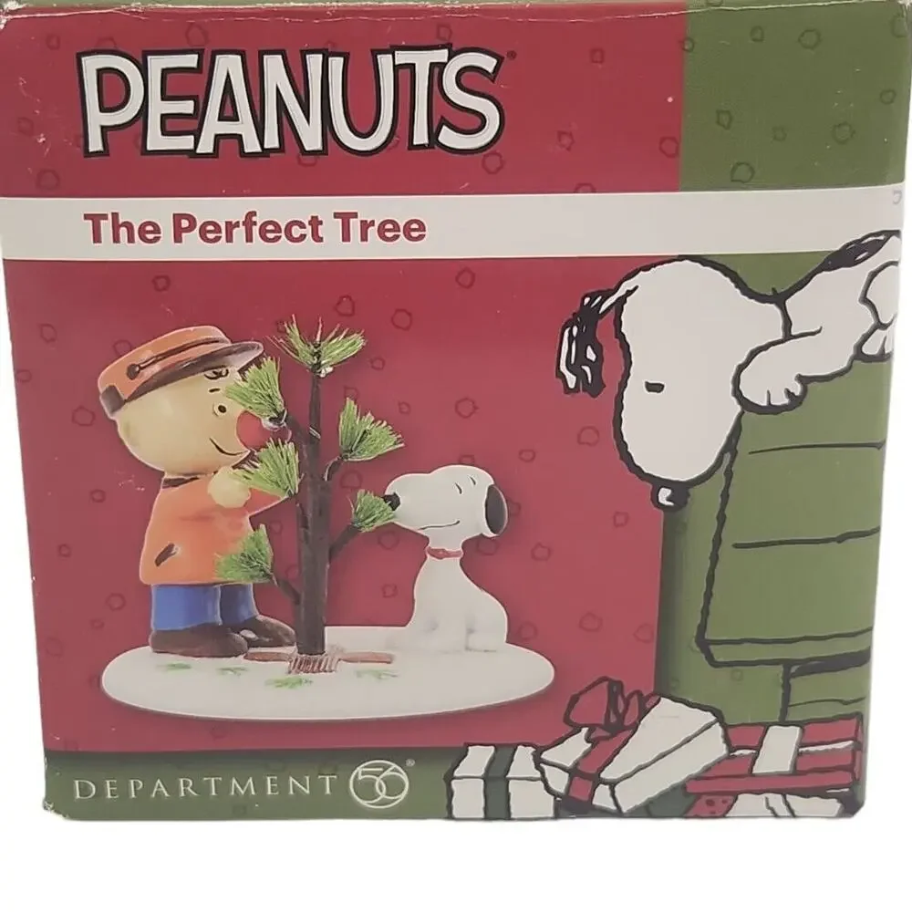 DEPT 56 PEANUTS THE PERFECT TREE CHARLIE BROWN SNOOPY FIGURINE CHRISTMAS Village
